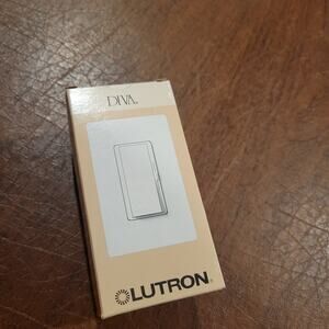 Lutron DVELV-300P-WH 300-Watt Diva Low Voltage Single Pole Dimmer, White New